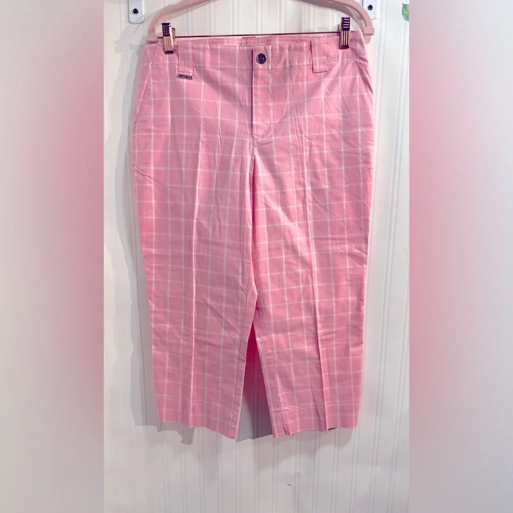 Lauren Ralph Lauren Classic Pink Plaid‎ Chinos Sz 8